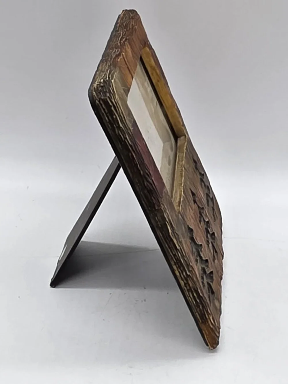 Rustic Wooden Picture Frame With Pine Trees Forest Cabin Handmade In Phillipines